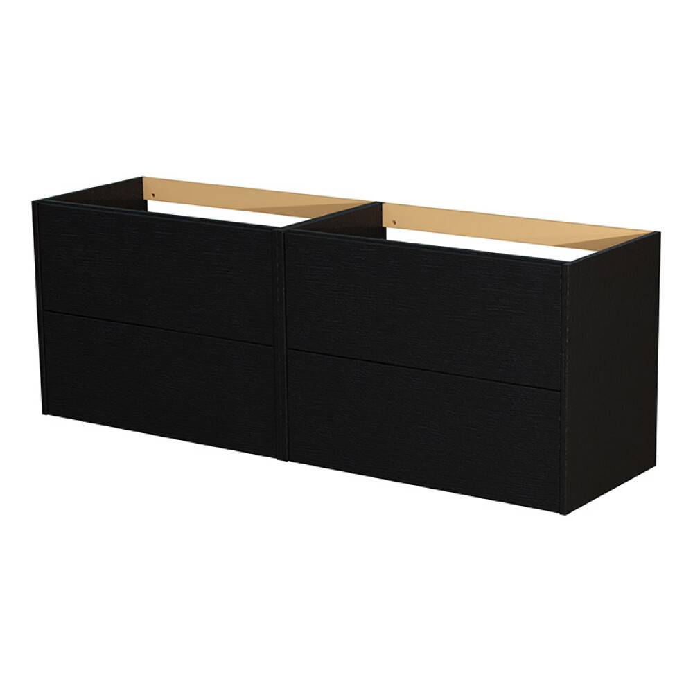 TVÄTTSTÄLLSSKÅP CAMARGUE AURA DUBBEL 160CM 4 LÅDOR DEKOR SVART