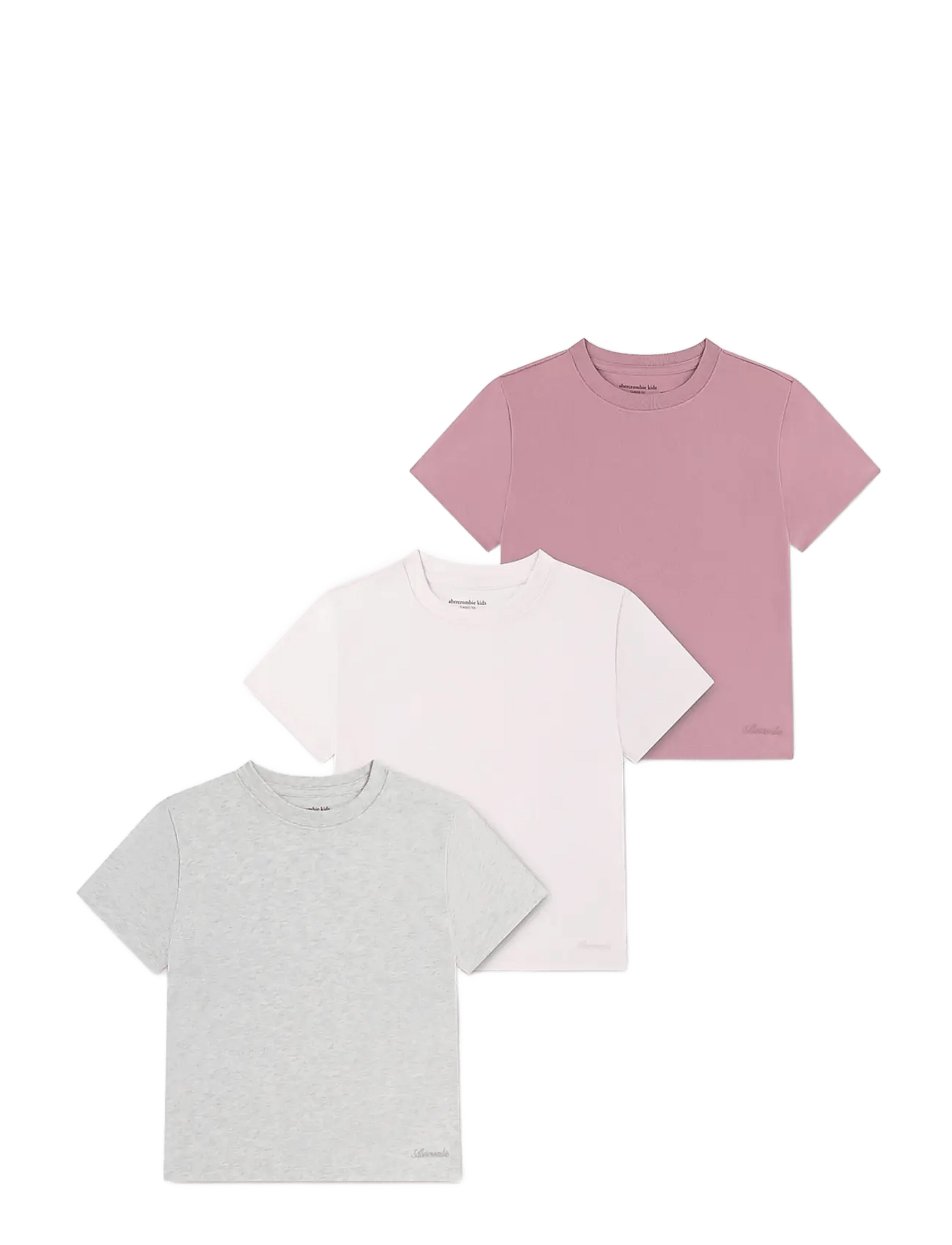 Abercrombie Kids 3T-3Pk Ss Tee - Pink - 128/132