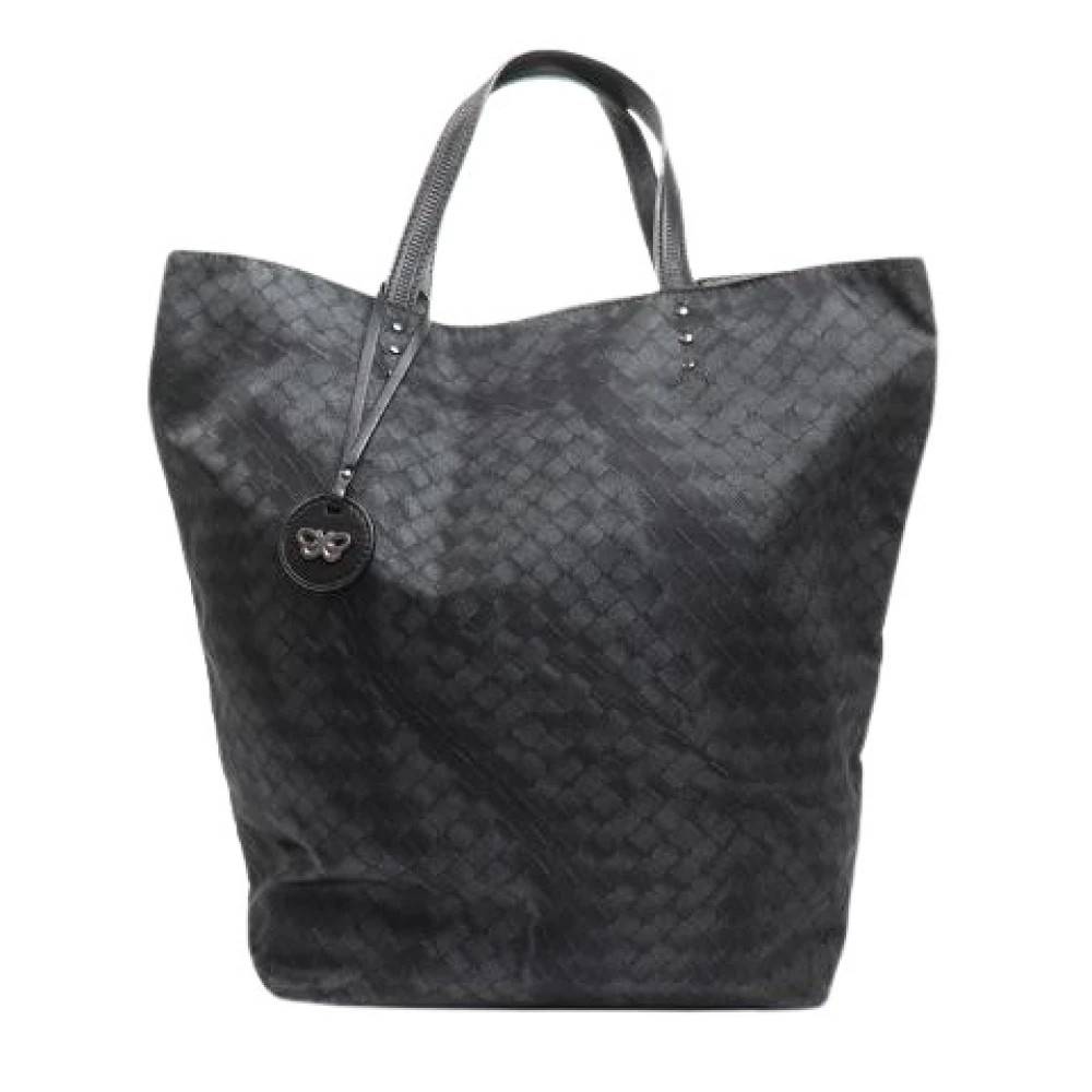 Bottega Veneta Vintage - Pre-owned Intreccioillusion Nylon Tote Bag Vintage - Dam - ONE Size - Nylon