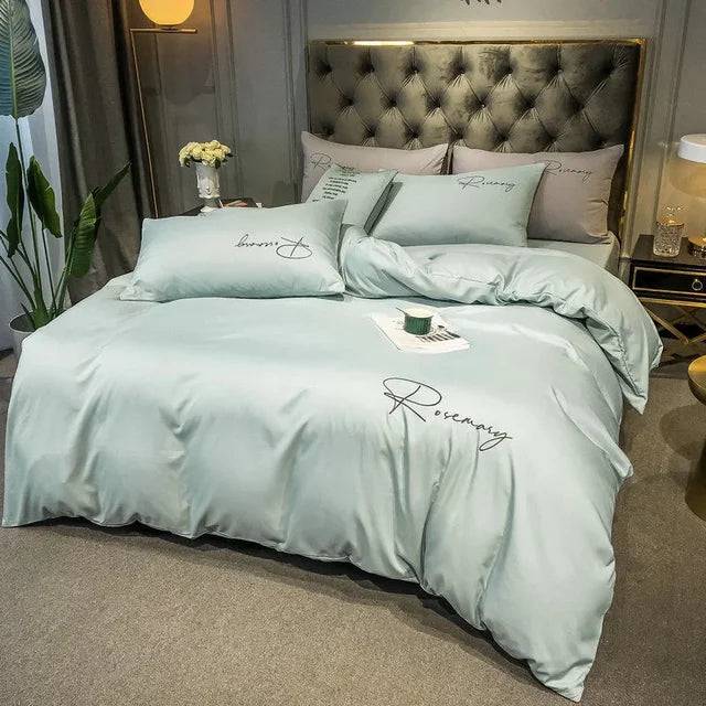 EmbroiLux Sängkläder - Elegant Lyxigt Sängöverkast med Broderidesign - 5 / 150x200cm