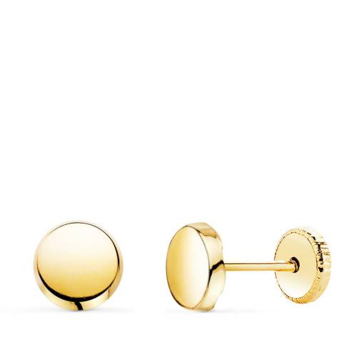 Pendientes bebe Oro 18k redondos lisos