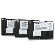 vhbw 3 x batteri kompatibelt med Siemens Gigaset SL560, SL565, SL555, SL56, SL74, SL55, SL550 sladdlös fast telefon (700mAh, 3,7V, Li-Ion)