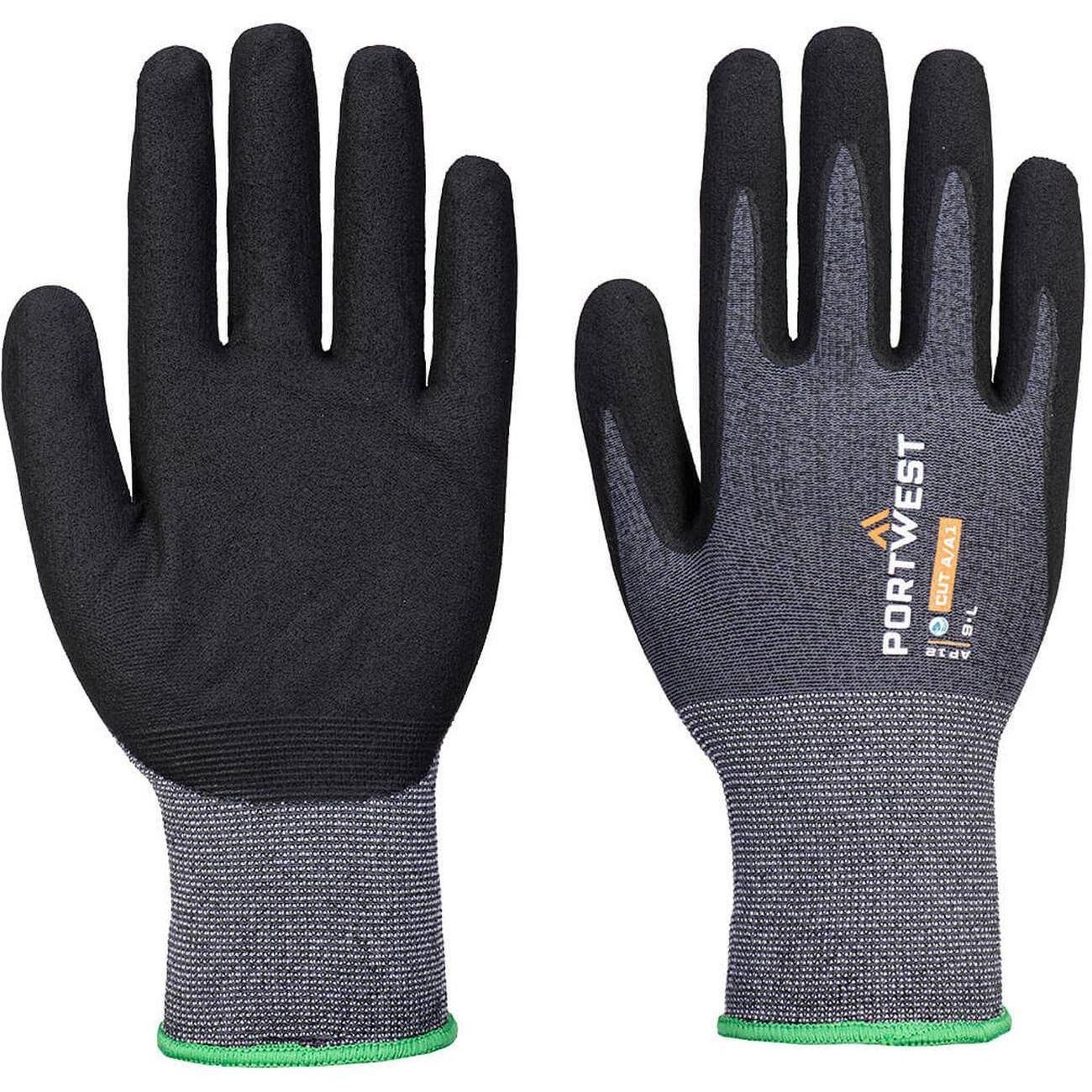 Portwest AP12 SG grip 15 øko nitril handske (pk12) Grå/Sort M.