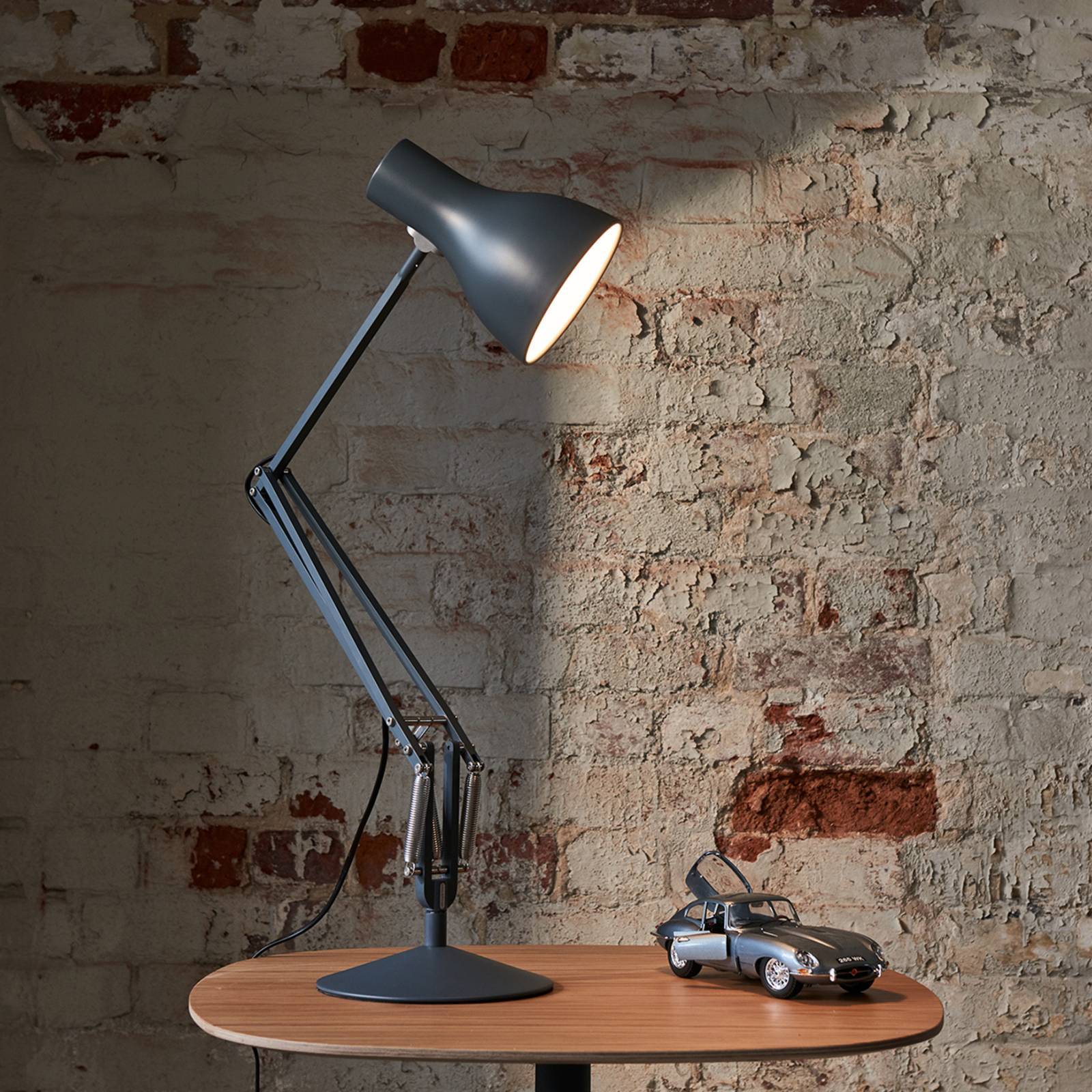 Anglepoise LED skrivbordslampa Type 75, Aluminium / grå / zink, Arbetsrum / kontor, Aluminium / grå / zink, Industriell design, LED-bordslampa