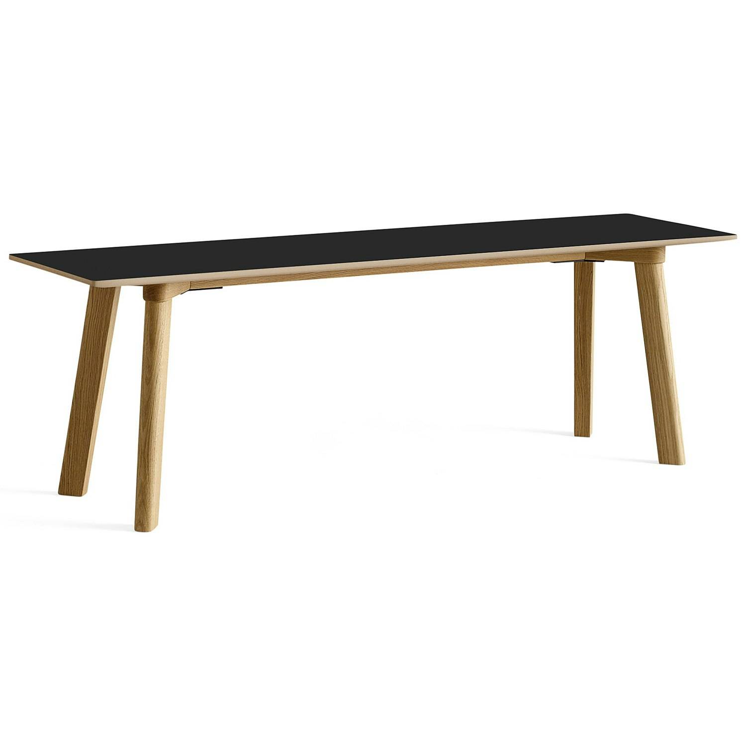 Hay Cph Deux 215 2.0 Bänk 140 Cm Stone Grey / Vattenbaserad Lackad Ek - Bänkar Laminat Svart - AE848-A325-AR38
