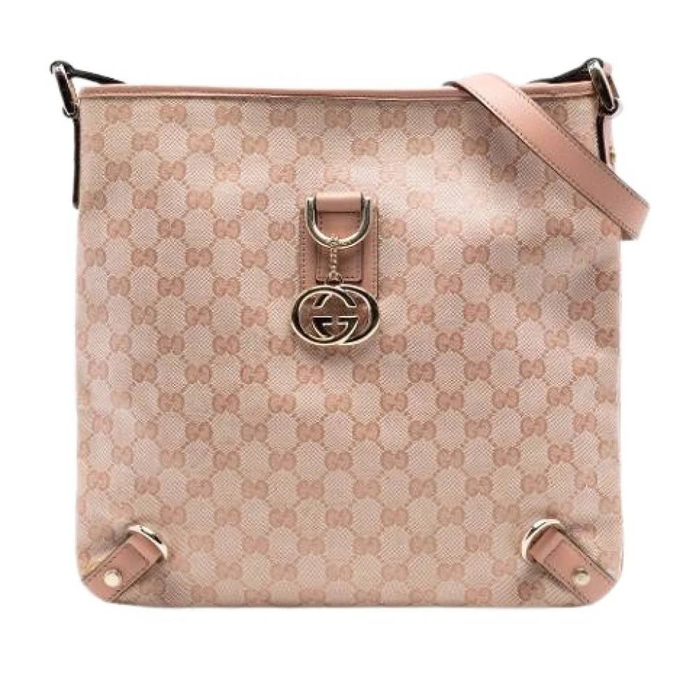 Gucci Vintage Pre-owned Vintage Canvas Crossbody Taske - Vintage - Dame - Lyserød - ONE SIZE - Uld