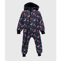 Waterproof Softshell Overall Comfy Reindeers And Gifts Jumpsuit