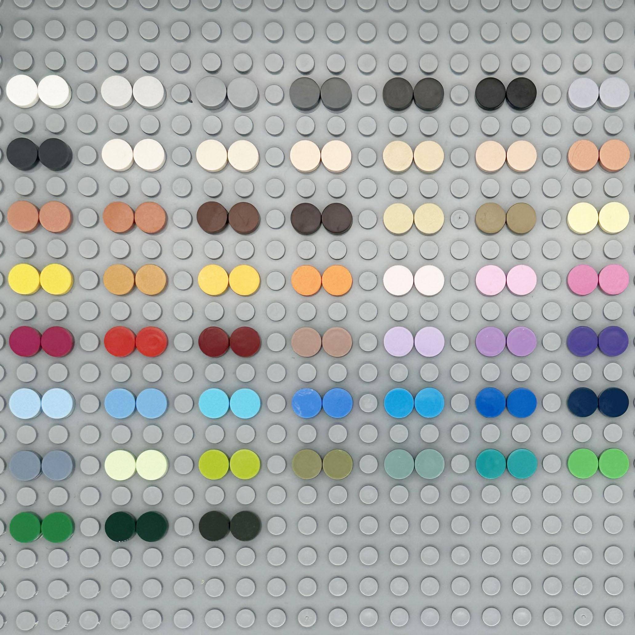 1000 st GÖR-DET-SJÄLV Pixel Art Byggstenar 1x1 Rund Bricka Byggklossar Passar med 98138 Storpack Animefigur Monteringsleksaker Present Idealisk för