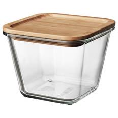 IKEA - 365+ madopbevaringsboks med låg, firkantet glas/bambus, 1.2 l