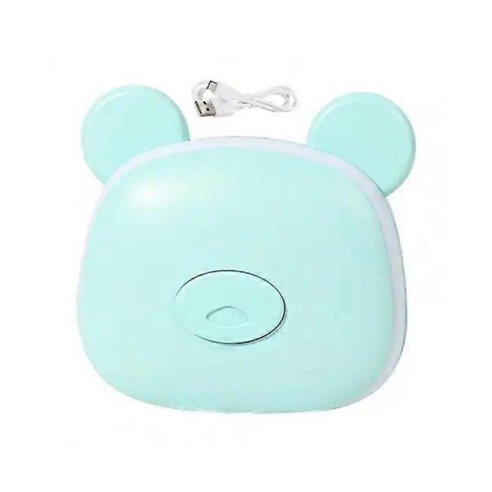 (Blue) Hand Warmer Portable Folding Design Beauty Mirror Pocket Hand Warmer Electric Hand Warmer Electric Mini Hand Warmer