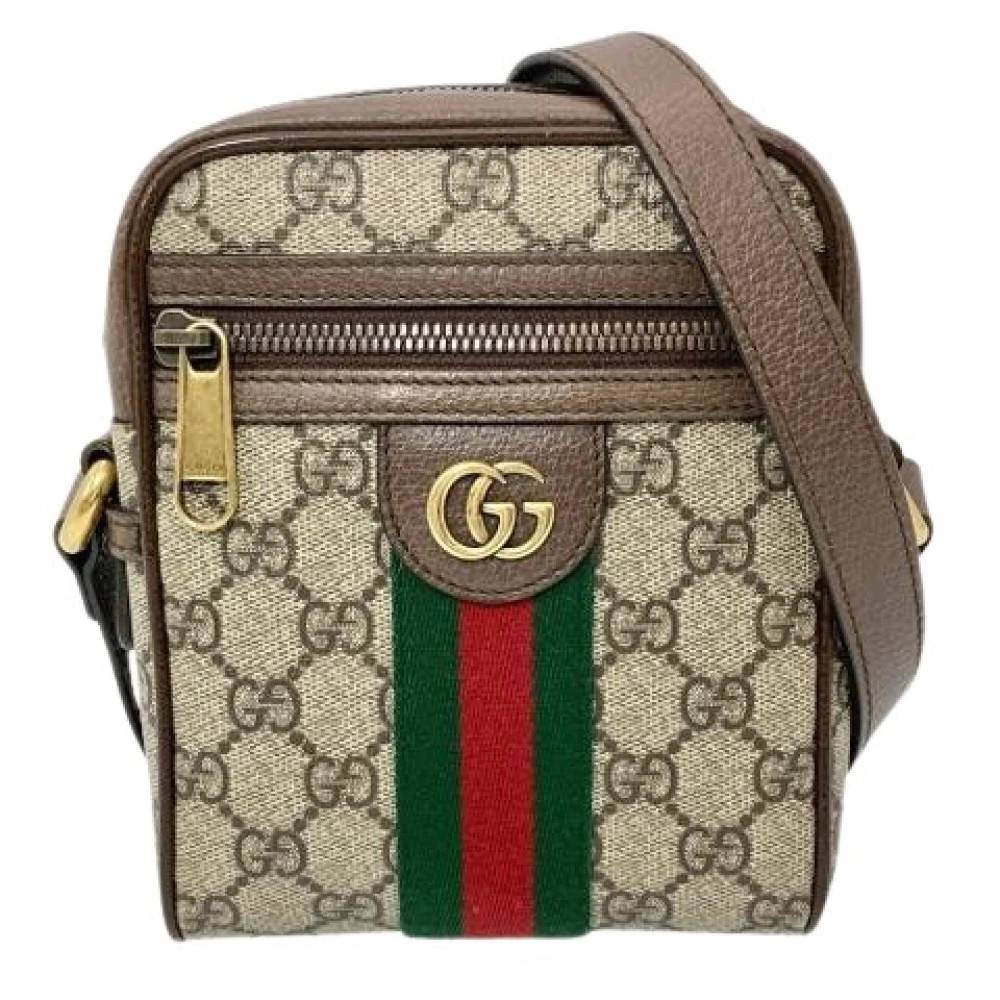 Gucci Vintage Pre-owned Ophidia Messenger Bag - Vintage - Dame - Beige - ONE SIZE - Uld
