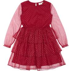 The New Tnminna L_S Dress Str 158-164 cm/13-14 år - Rio Red Kjoler hos Magasin