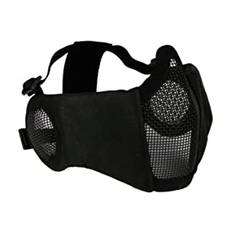 OAREA Taktisk airsoft mask halvbotten metall stålnät fältet elite öronskydd utomhus paintball