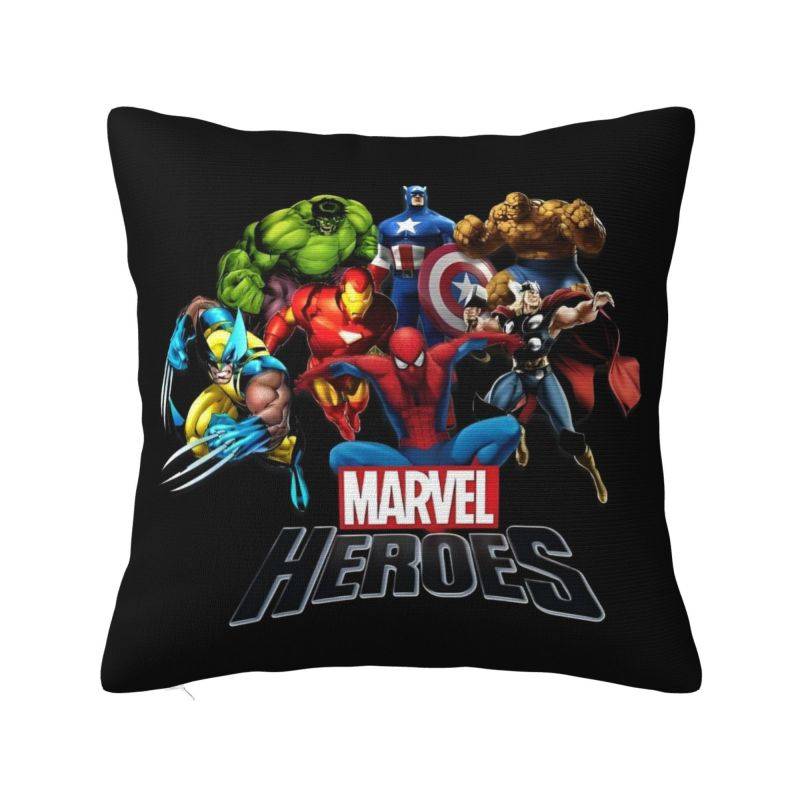Anpassad Nordisk Disney Marvel Hjälte Soffkuddeöverdrag Mjuk Serie Kawaii Tecknad Kuddfodral Dekoration