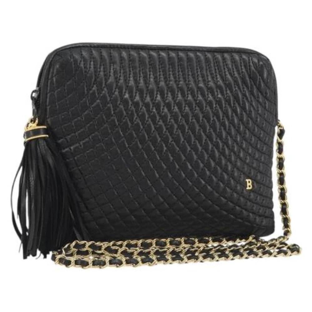 Bally Pre-owned Pre-owned Læder Skuldertaske - Vintage - Dame - Sort - ONE SIZE - Uld