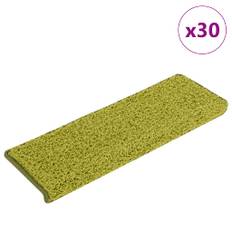 vidaXL trappemåtter 30 stk. 65x21x4 cm grønne rektangulære kant