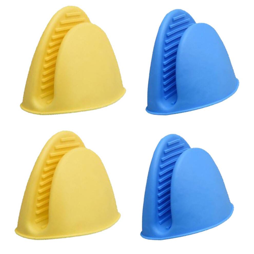 Mini silikone ovnvanter, varmebestandige grydelapper til køkkenet, søde ovnhandsker med klemmegreb, par airfryer-vanter til madlavning, bagning og