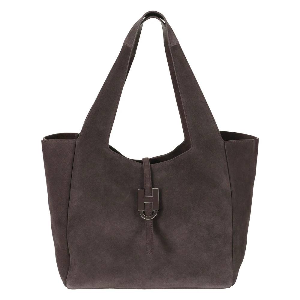 Hogan - Address Shopping Bag Väskor - Dam - ONE Size - Mocka