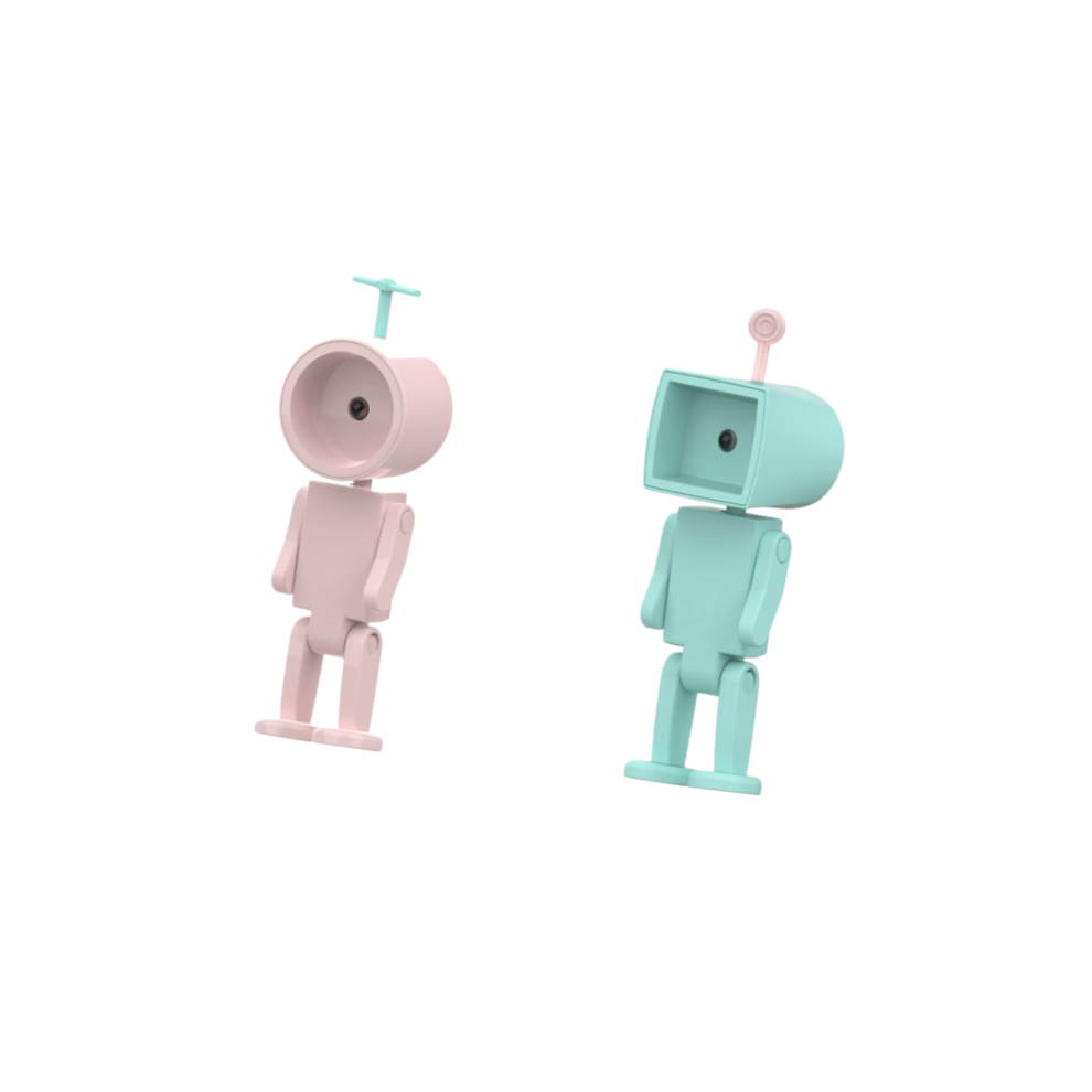 Magnetisk nattlampa för astronaut — Mini LED-robotläslampa (batteridriven) | Byggklossar för skrivbordet och stämningsbelysning (set o