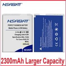 Hsabat 0 cykel 2300 mah nb -6lh nb -6l batteri för canon ixus 310 sx240 sx275 sx280 sx510 sx500 hs 95 200 105 210 300 ackumulator