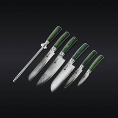 The Essential 6 pc Japanese Damascus Steel Knife Set