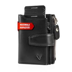 Lavalen Geldbörse Herren Groß mit Münzfach - Kartenetui Herren & Damen - Herren Geldbörse PopUp - Wallets for Men Card Holder - Kreditkartenetui RFID - Geldbeutel Herren - Geschenke für Männer.