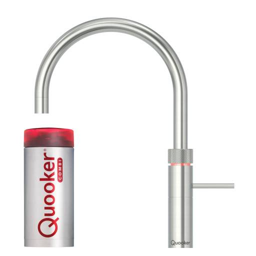 Quooker Fusion Round Combi+ køkkenarmatur, kogende vand, stål