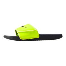 Nike Kawa Anti Slip Wear Resistant Slippers Black Green Kids' 35