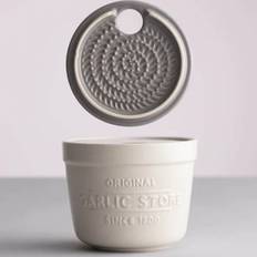 Mason Cash Vitlöksgömma med rivjärn i locket. Innovative Kitchen. Creme/Grå.