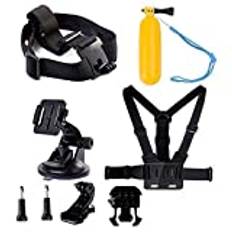 Navitech 8 i 1 actionkamera tillbehör kombo kit kompatibel med SJCAM SJ4000 actionkamera