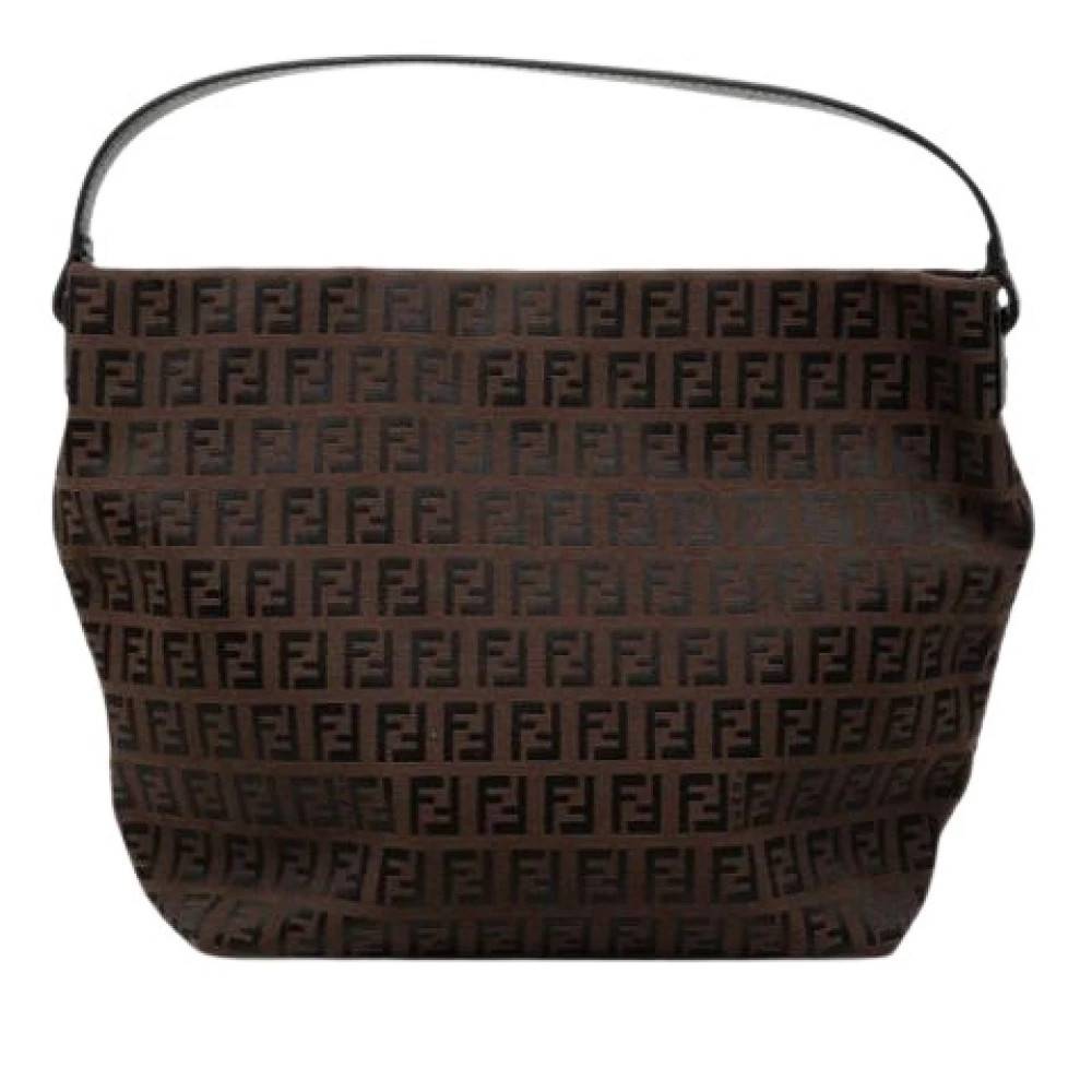 Fendi Vintage Pre-owned Vintage Skuldertaske - Vintage - Dame - Brun - ONE SIZE - Uld