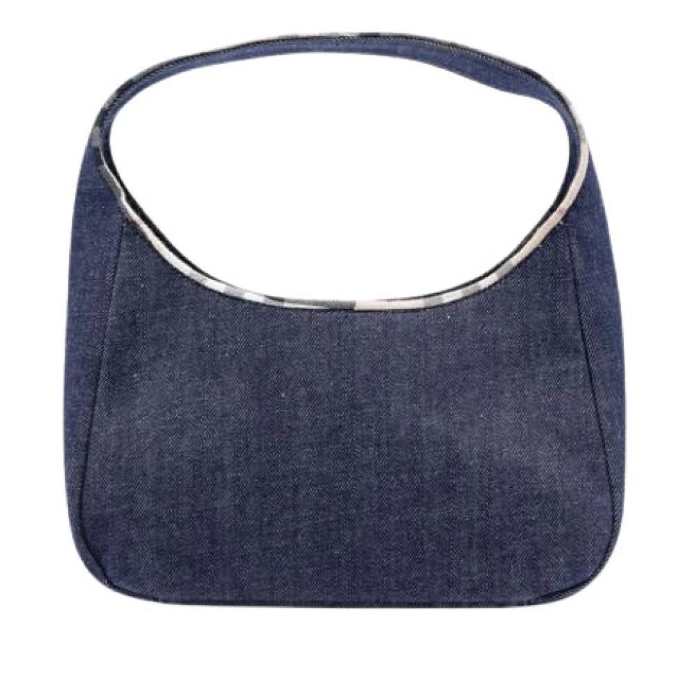 Burberry Vintage Pre-owned Vintage Denim Skuldertaske - Vintage - Dame - Blå - ONE SIZE - Uld