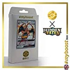 Naganadel-GX (Agoyon-GX) SV63/SV94 Shillernd – #myboost X Sun & Moon 11.5 Hidden Fates – låda med 10 engelska pokémon-kort