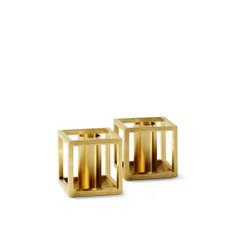 Audo Copenhagen - Kubus Candle Holder, Micro Gold-Plated - Lysestager og lanterner - Mogens Lassen - Guld