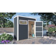 Trädgårdsskjul Cubo 1 med golv 2,7m² 234x115cm antracit