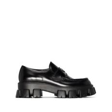 Prada - Monolith läderloafers - herr - läder/läder/gummi - 6.5 - Svart