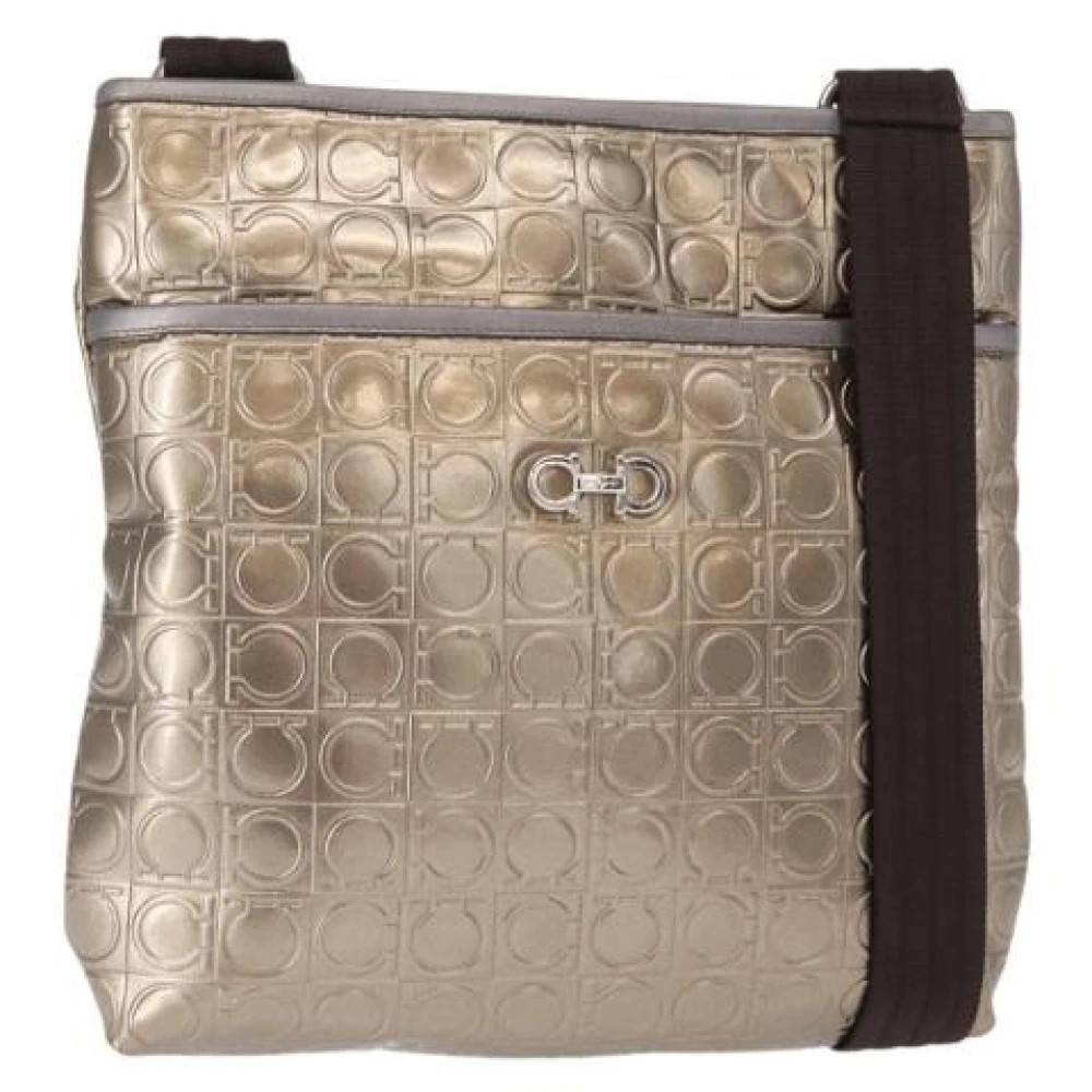 Salvatore Ferragamo Pre-owned Pre-owned Læder Skuldertaske - Vintage - Dame - Gul - ONE SIZE - Uld