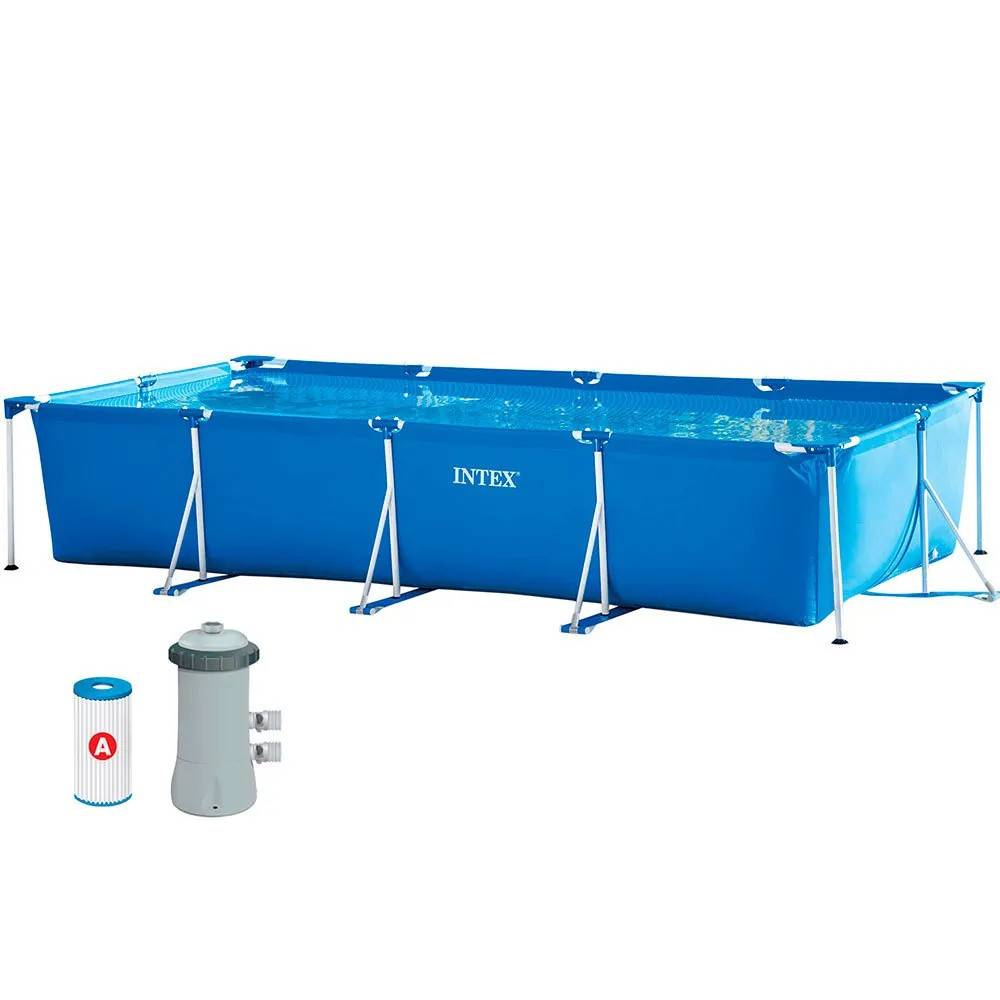 Intex Pool Med Metalramme Og Patronfilterpumpe 450x220x84 Cm Refurbished