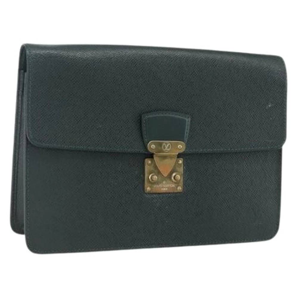 Louis Vuitton Vintage Pre-owned Clutch - Vintage - Dame - Grøn - ONE SIZE - Læder