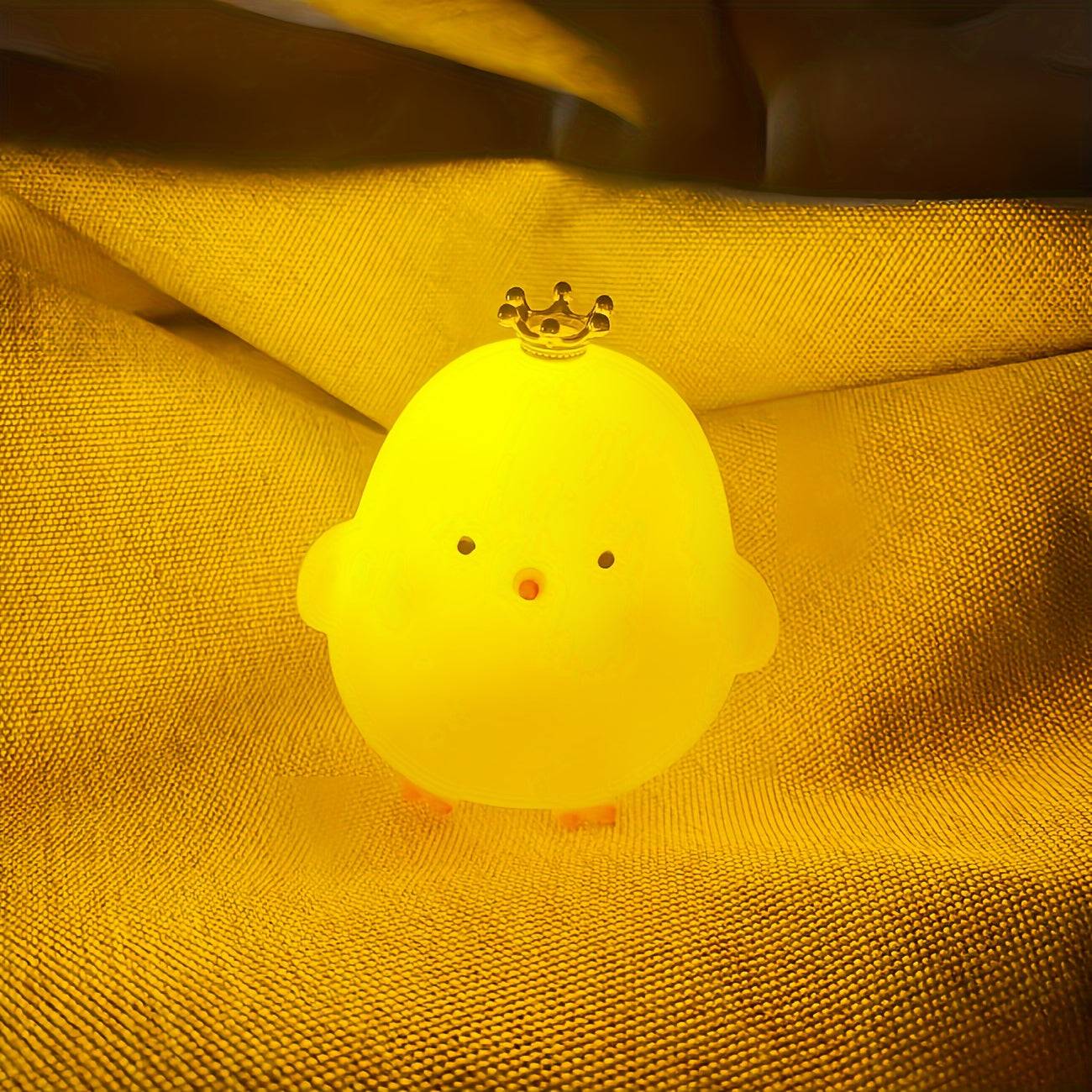 LumiKuiken - Elegant LED Bordslampa med Hälso-ljus - Gul / Crown Chicken Bordslampa