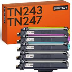 Supply Guy TN-243CMYK Toner Kompatibel med Brother TN-247 för Brother MFC-L3750 CDW, MFC-L3770 CDW, DCP-L3550 CDW, MFC-L3710 CW, HL-L3210 CW, HL-L3270 CDW, HL-L3230 CDW Multipack 5 tonerkassett