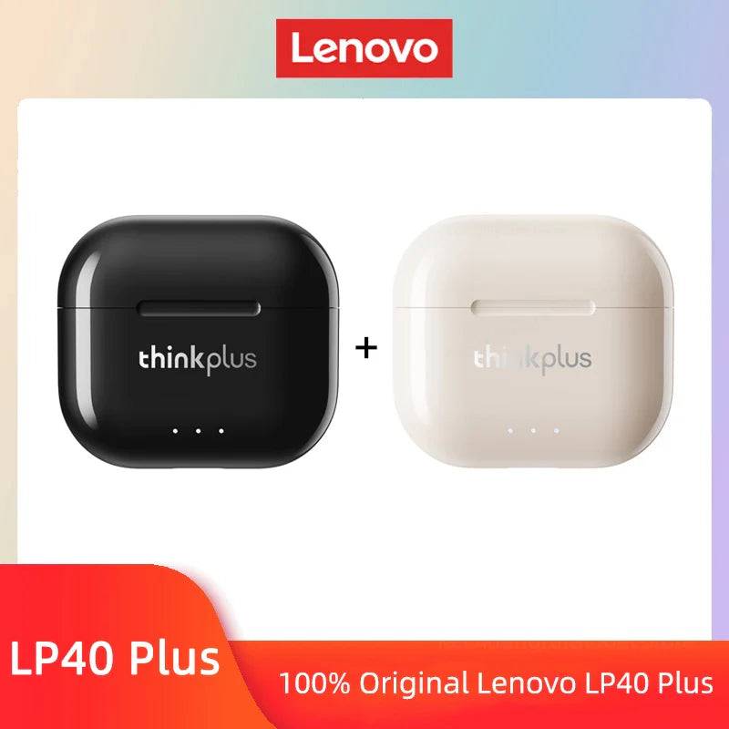 Lenovo LP40 II Wireless Noise Cancelling Earbuds - 2x Black Beige