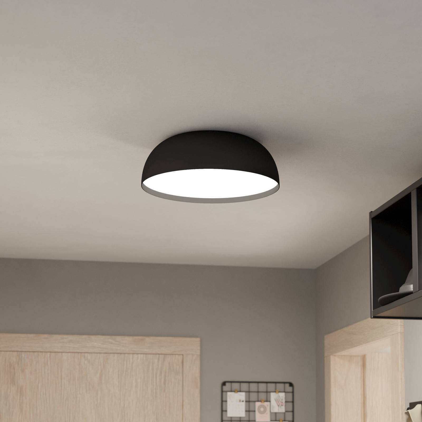 EGLO connect Smart loftslampe Tollos-Z, dæmpbar, Sort, Stue/spisestue, Aluminium, Moderne