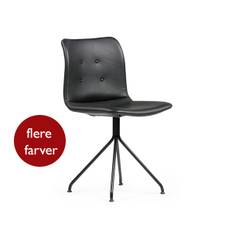 Bent Hansen Primum Chair - Adrian Læder - Fast Sort Stel