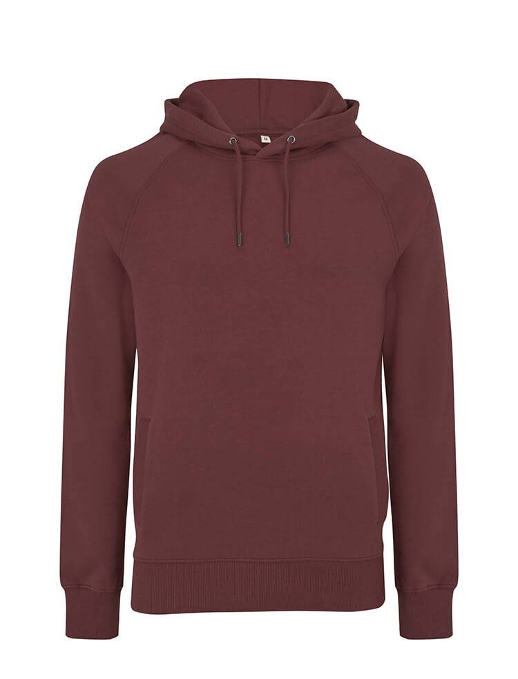 Organic Cotton Hoodie: Earth Positive - XS / Burgundy (XS)