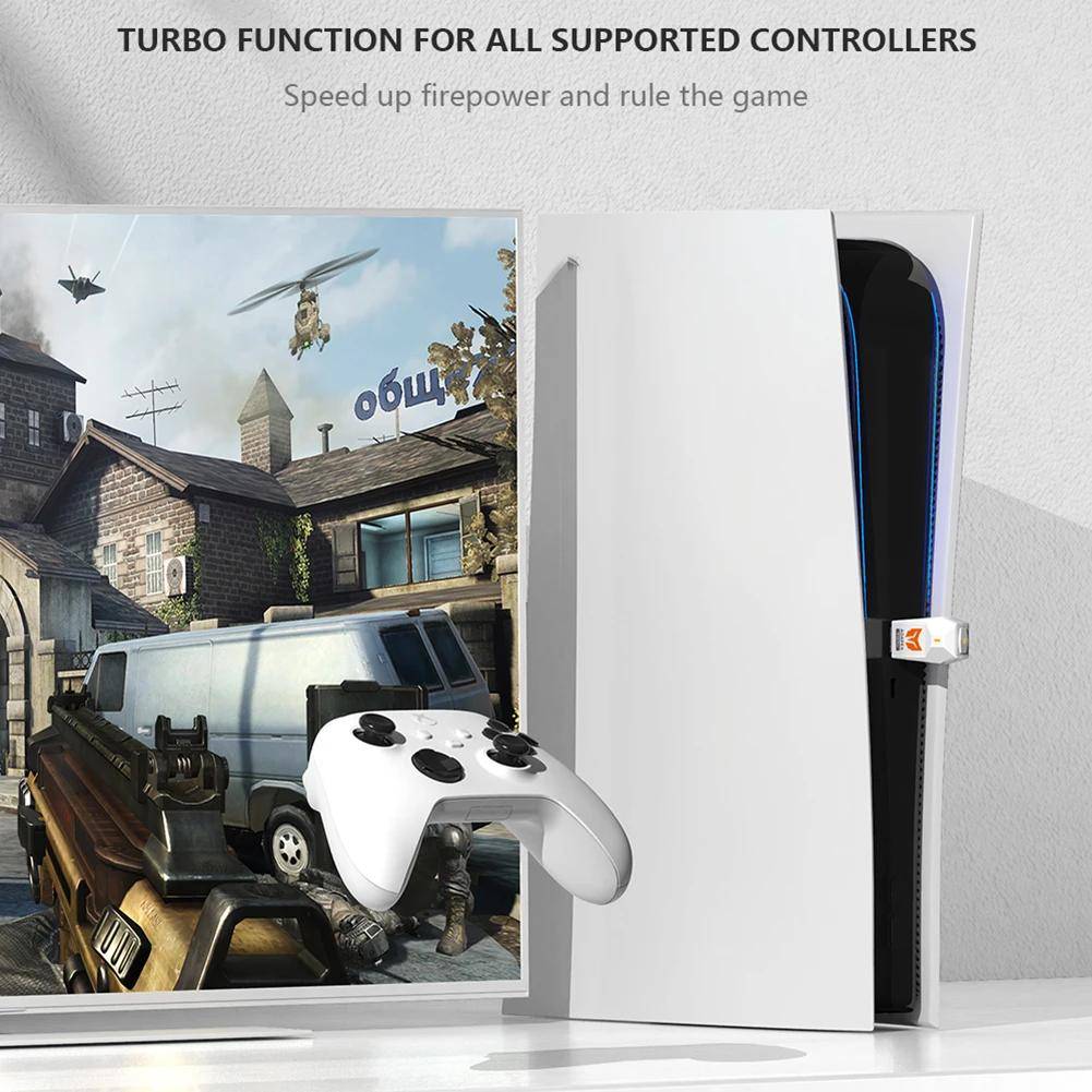 BIGBIG WON R90/ R100 Pro Gamepad USB Trådlös Bluetooth-kompatibel Adapter för Windows Switch PS4 PS5 PC XBOX PS3 Konverterare Port black