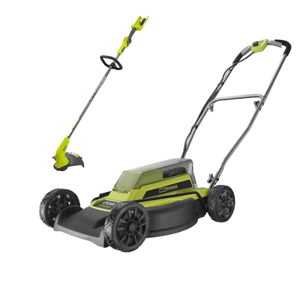 Ryobi akku plæneklipper og græstrimmer Max Power 36V m/batteri & lader