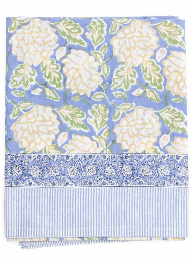 Bordsduk Dahlia Blue & Yellow 170x270 cm - Chamois