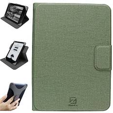 ZhaoCo Universal Abnehmbare Hülle für 6'' New Kindle 2024/2022, Kobo Nia/Clara 2E / Clara HD, Leichte Schutzhülle mit Mehreren Betrachtungswinkeln - Grün