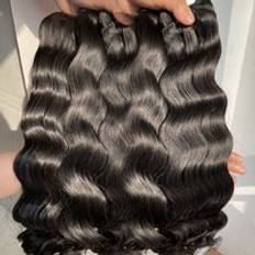Private label hair weaves Double Drawn Natural wave Human Hair Bundles Natural Cuticle Aligned Raw Hair Bundles